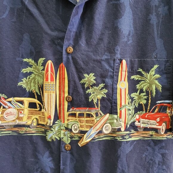 Pacific Legend Apparel Shirt Mens Size L Blue Made in Hawaii Button Up Pocket - Picture 2 of 7